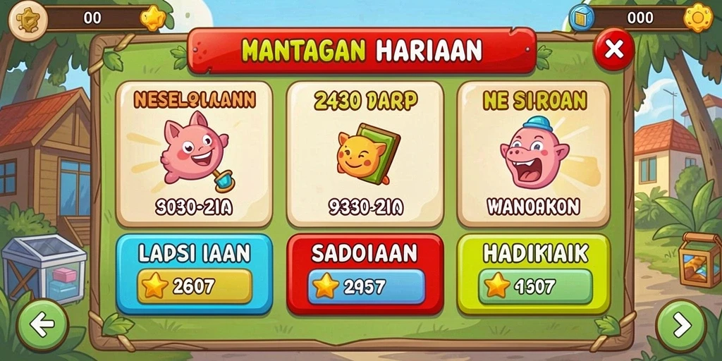 Ilustrasi dari lokasi menakjubkan dalam game.