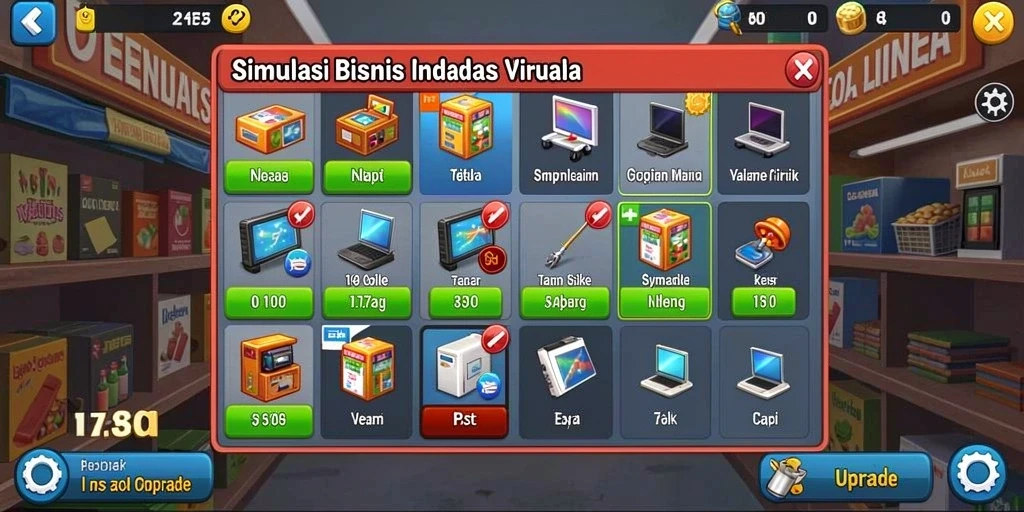 Layar pertandingan dengan tantangan mendebarkan.